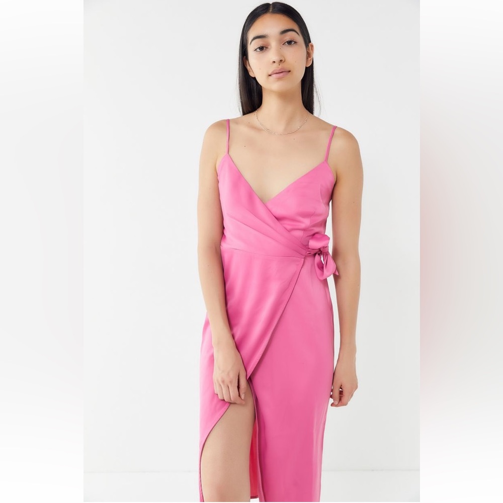 UO Quinn Wrap Midi Dress
